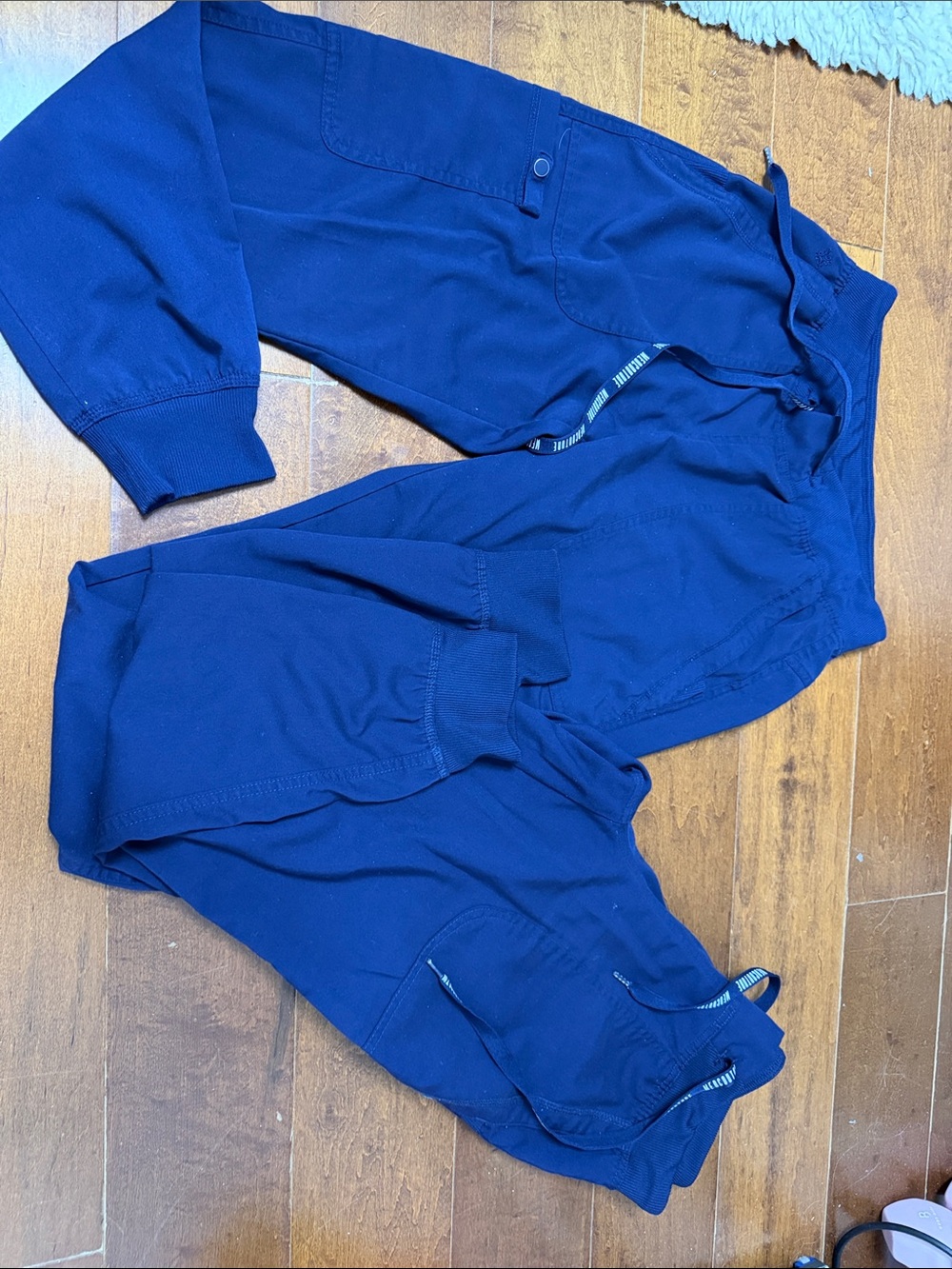 Med Couture Navy Blue Straight Leg Scrub Pants
